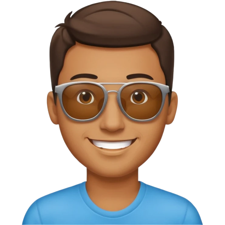 Guy with sunglasses smiling emoji
