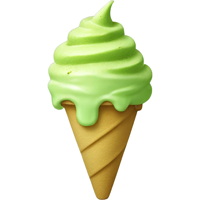 Aesthetic realistic pistachio icecream  emoji