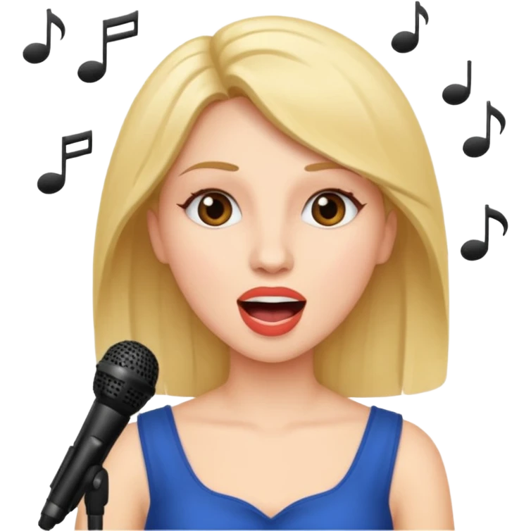 woman singing emoji