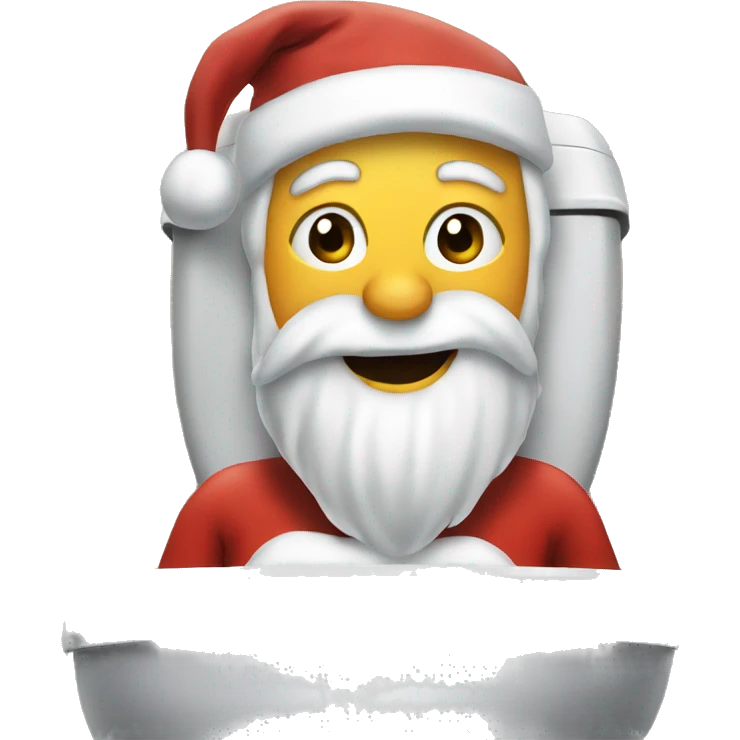 santa coming out of toilet emoji