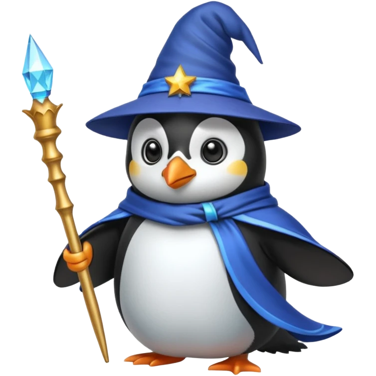 Penguin Wizard emoji