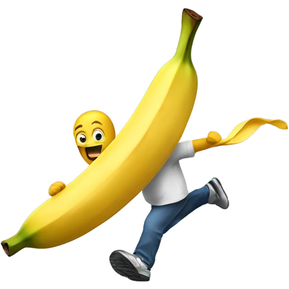 running fast banana emoji