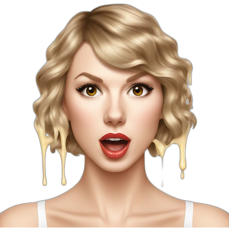 taylor-swift-selfie-milk-on-face-dripping emoji