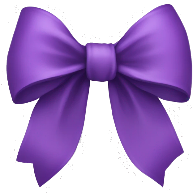 Purple bow emoji
