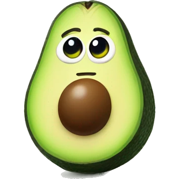 avocado with cute eyes emoji