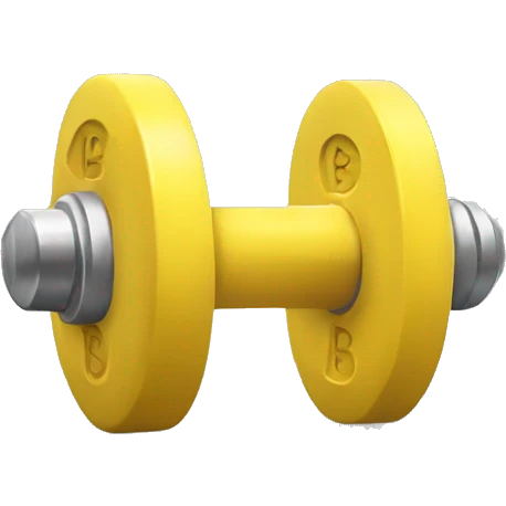 LIGHT YELLOW dumbell emoji