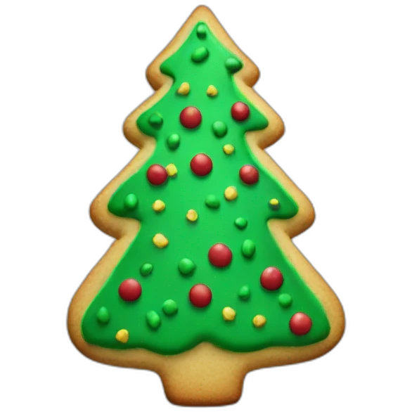 Christmas tree cookie emoji
