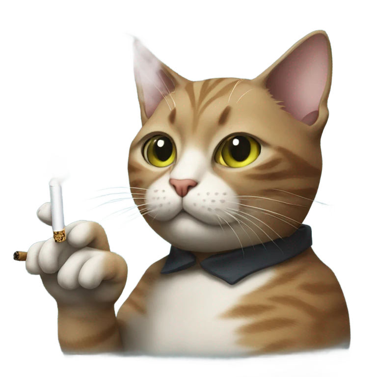 Cat smoking emoji