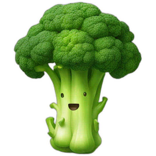 Brocoli with shoothead emoji
