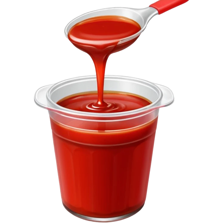 Sweet heat dipping sauce in a container  emoji