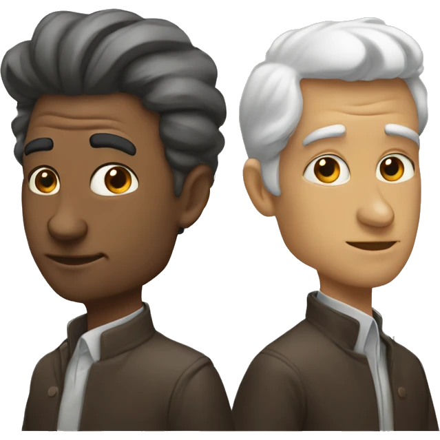 Two minds think alike emoji