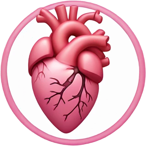 Pink anatomical heart emoji