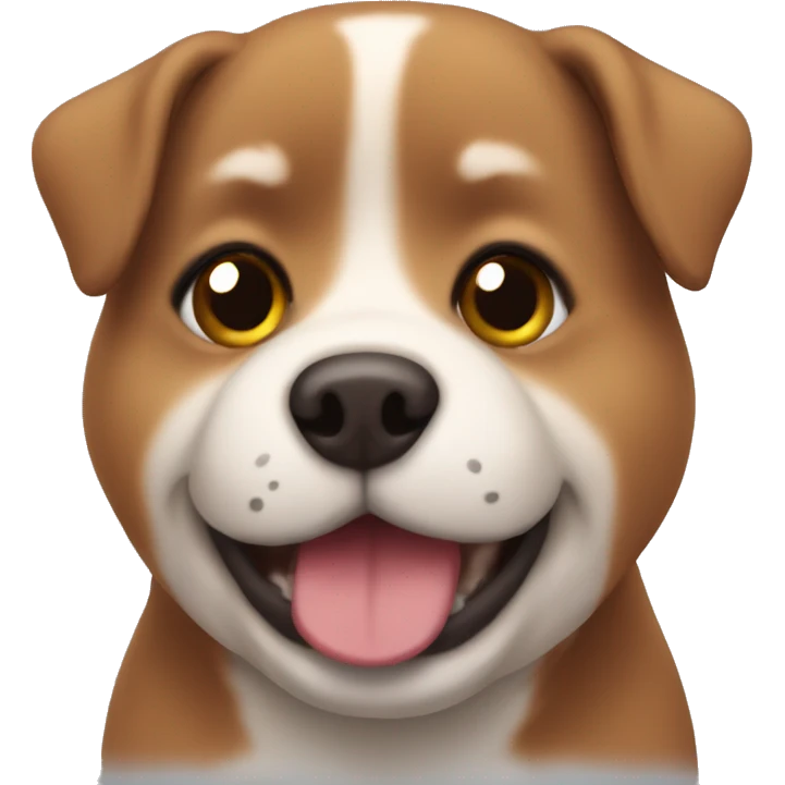 Small chubby brown dog emoji