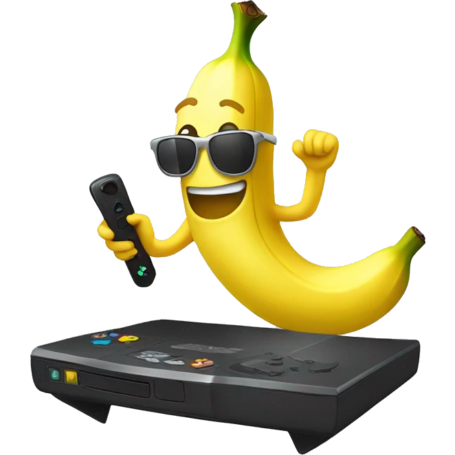 Banana playing video games ￼ emoji