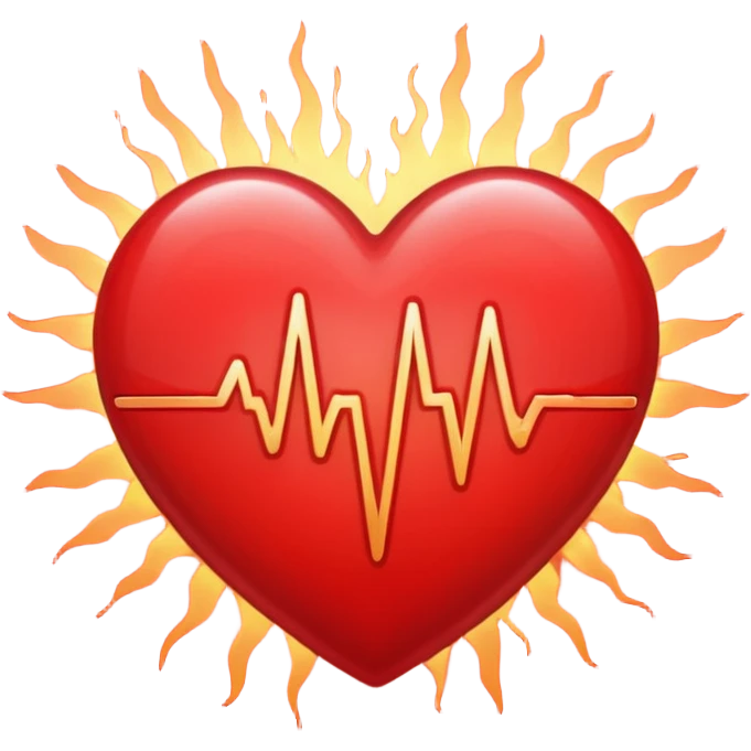 heart showing high pressure emoji