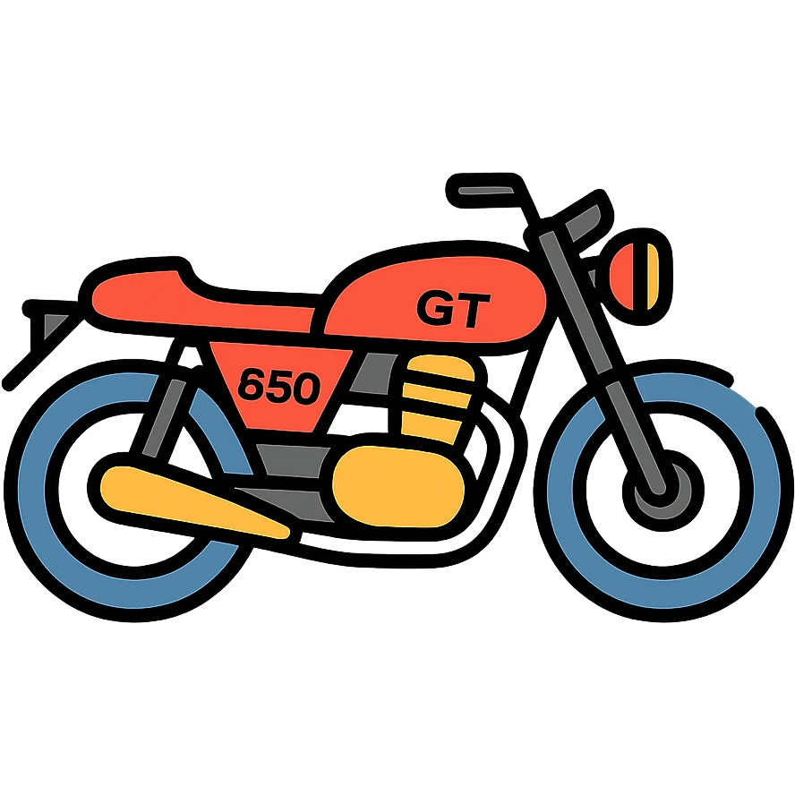red GT 650 motorcycle icon emoji