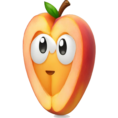 Peach heart  emoji
