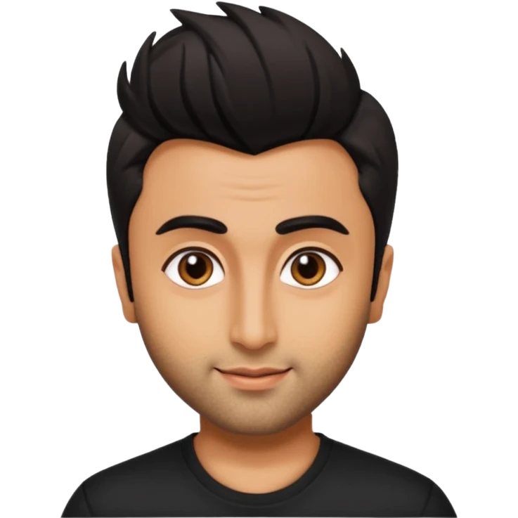 ipretty bratz emoji of ranbir kapoor wearing a black tee emoji