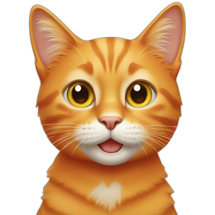 Playful orange cat  emoji