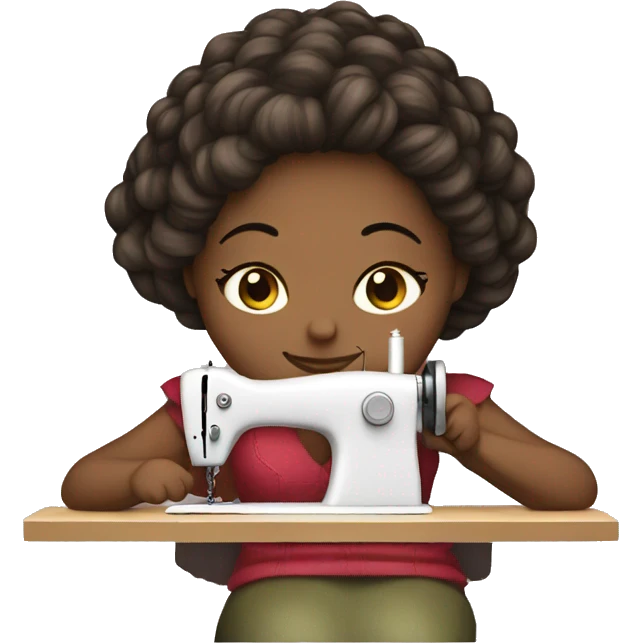 White girl sewing  emoji