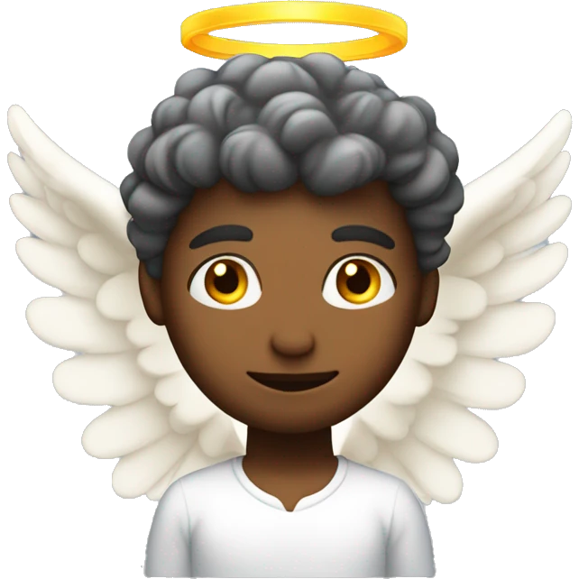 Angel with a big bright halo on his head emoji