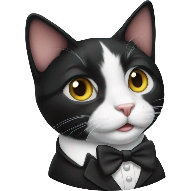 Tuxedo cat emoji