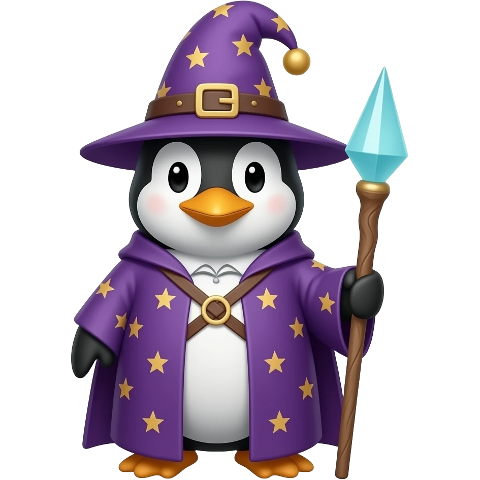 Penguin Wizard emoji