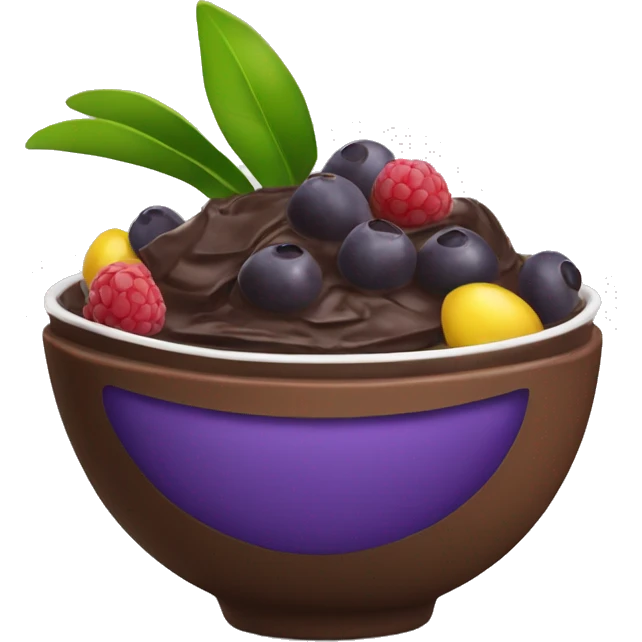 Acai chocolate bowl emoji
