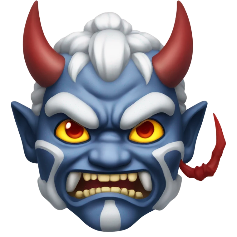 Oni with a lustrous power red eyes Japan emoji
