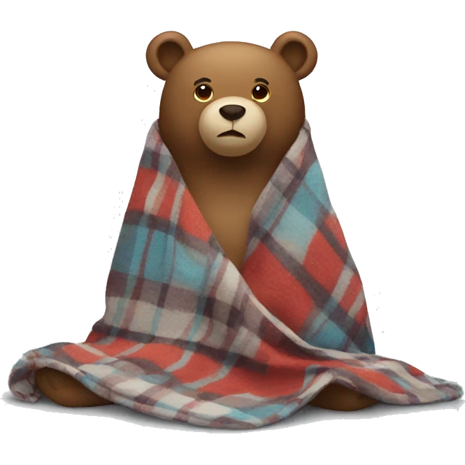 Bear with blanket emoji
