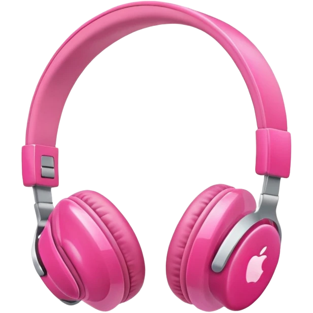 Pink apple headphones emoji