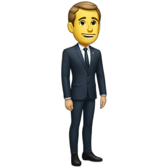 Macron taper emoji