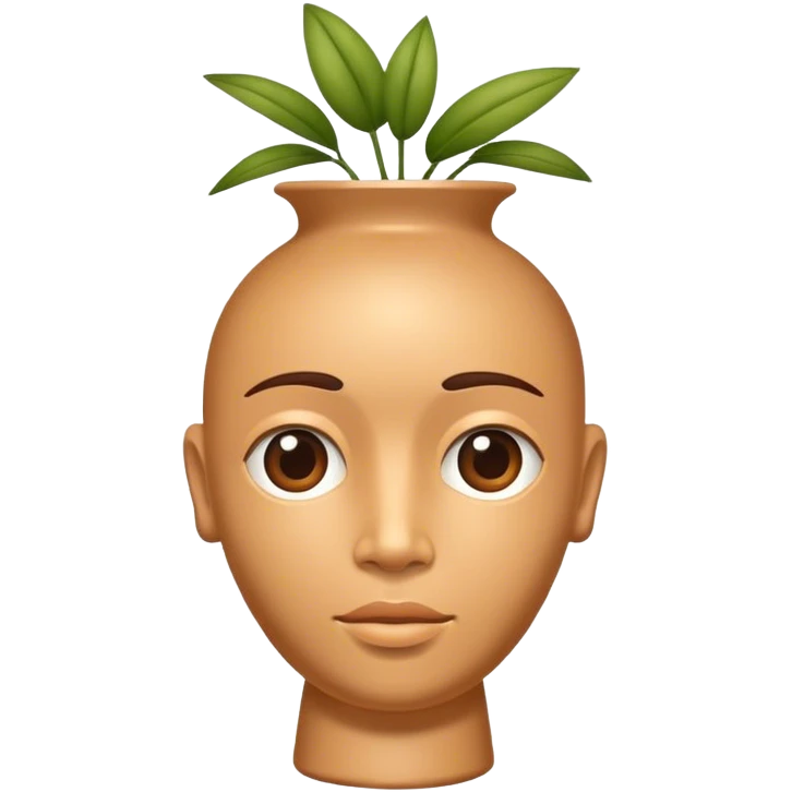 Vase human head  emoji