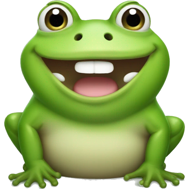 Fat laughing frog emoji