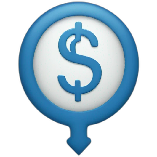 blue dollar sign emoji