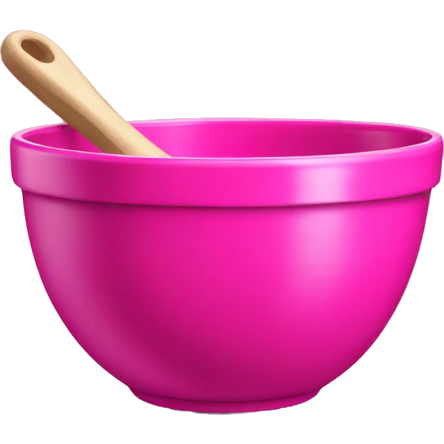 Realistic hot pink mixing bowl emoji
