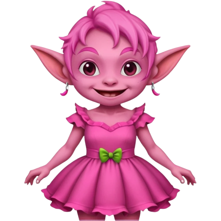 Goblin pink dress  emoji