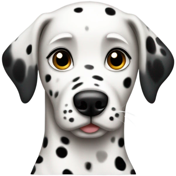 A Dalmatian in a crop too emoji