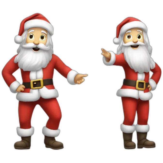 Full height Actively gesturing with hands pale skin Santa Claus in gray emoji