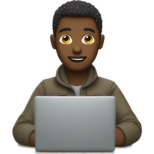 trumph with laptop emoji