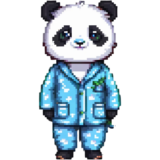 panda in pajamas emoji