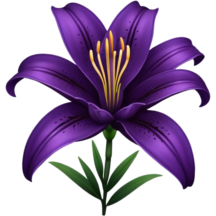dark purple lily flower emoji