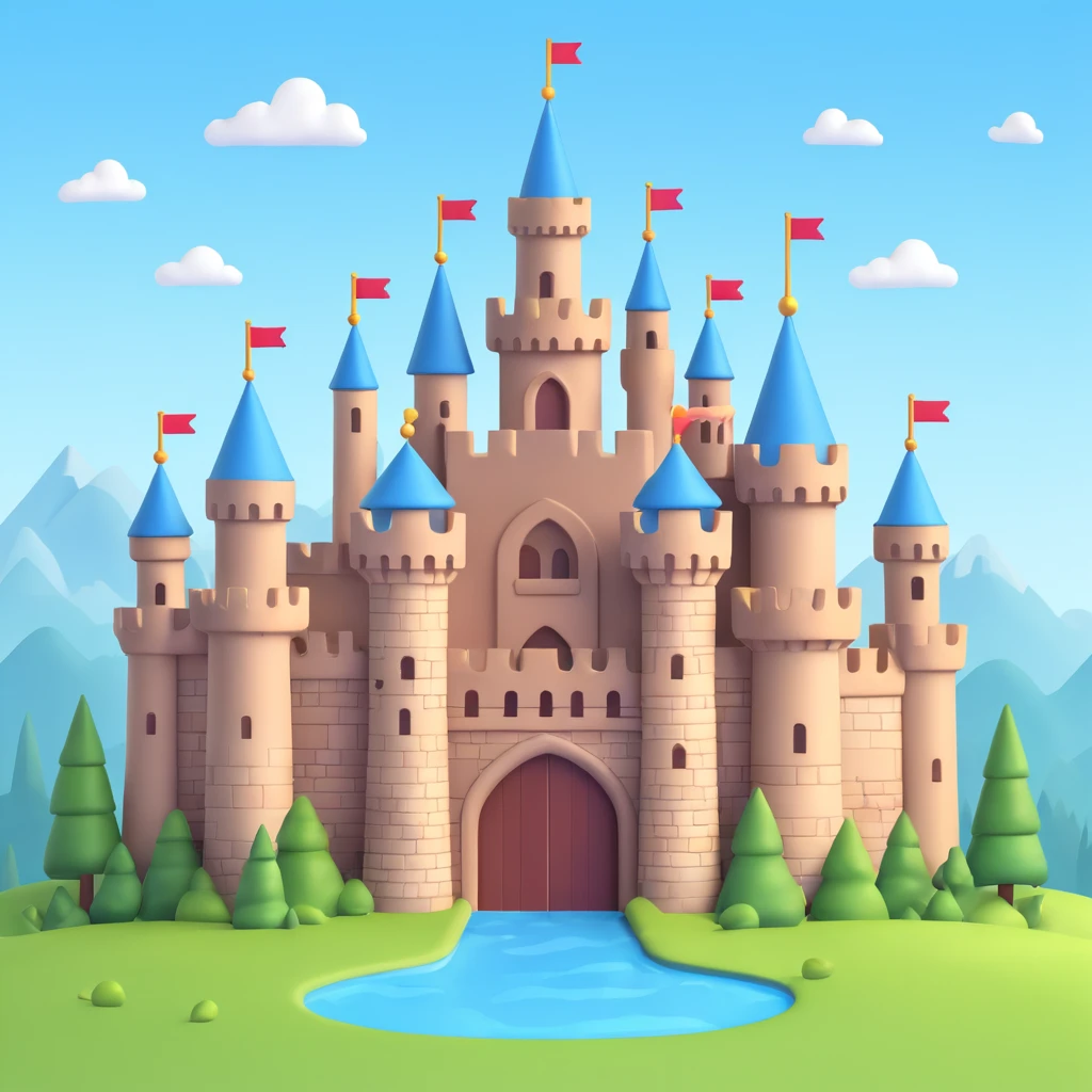 king and queen, castle background emoji