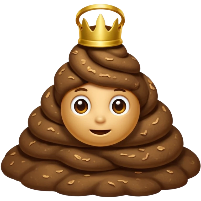 Poop with halo emoji