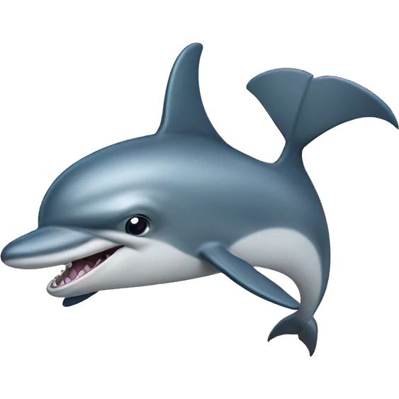 dolphin on a shark emoji