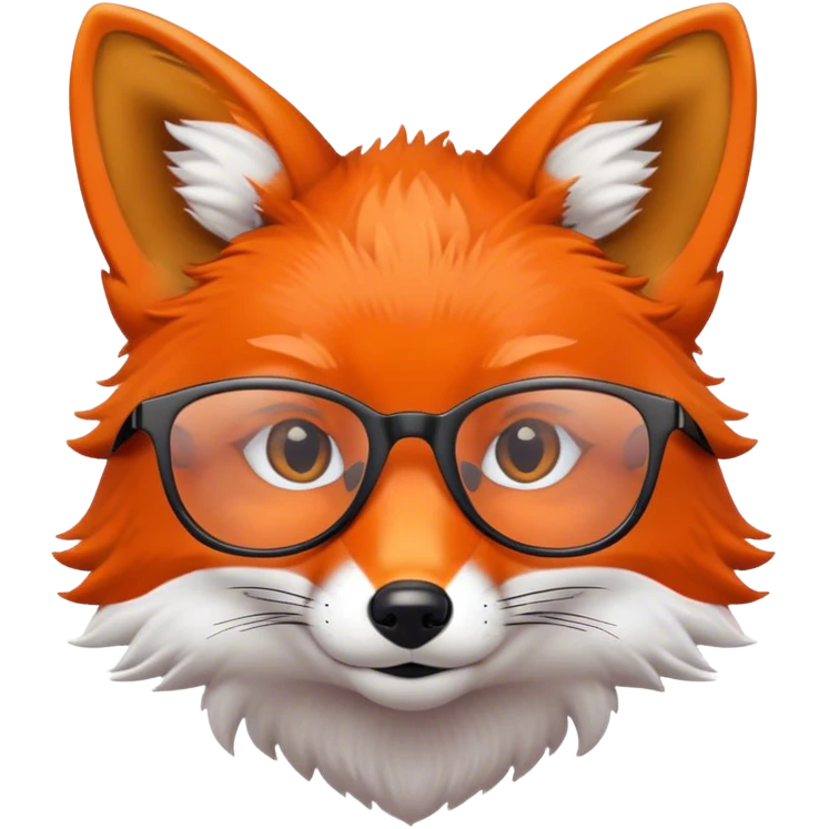Zorro con lentes  emoji
