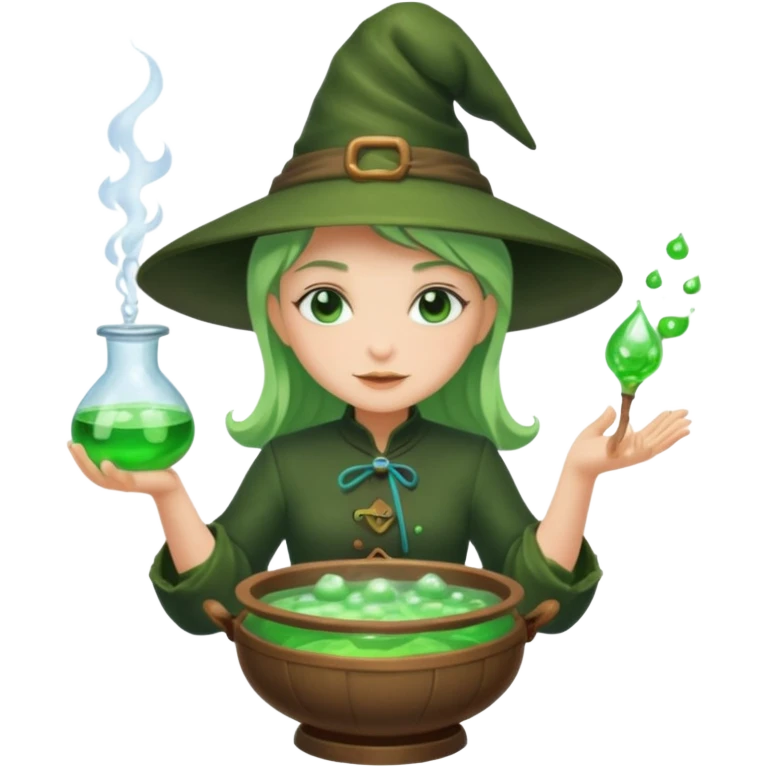 green witch cooking potion emoji