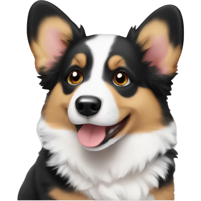 corgi puppy mixed with Australian Shepherd ￼ emoji