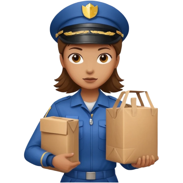 woman courier emoji