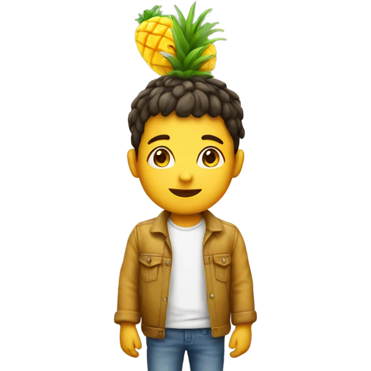 kid with pineapple hat  emoji